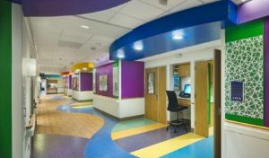 Mannington Commercial’s Realities and six colors of Biospec MD are featured in Inova Children’s Hospital, Falls Church, Va/