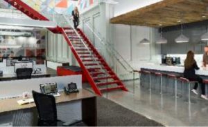 Interconnecting stairs encourage an activated workplace in this Stantec project.