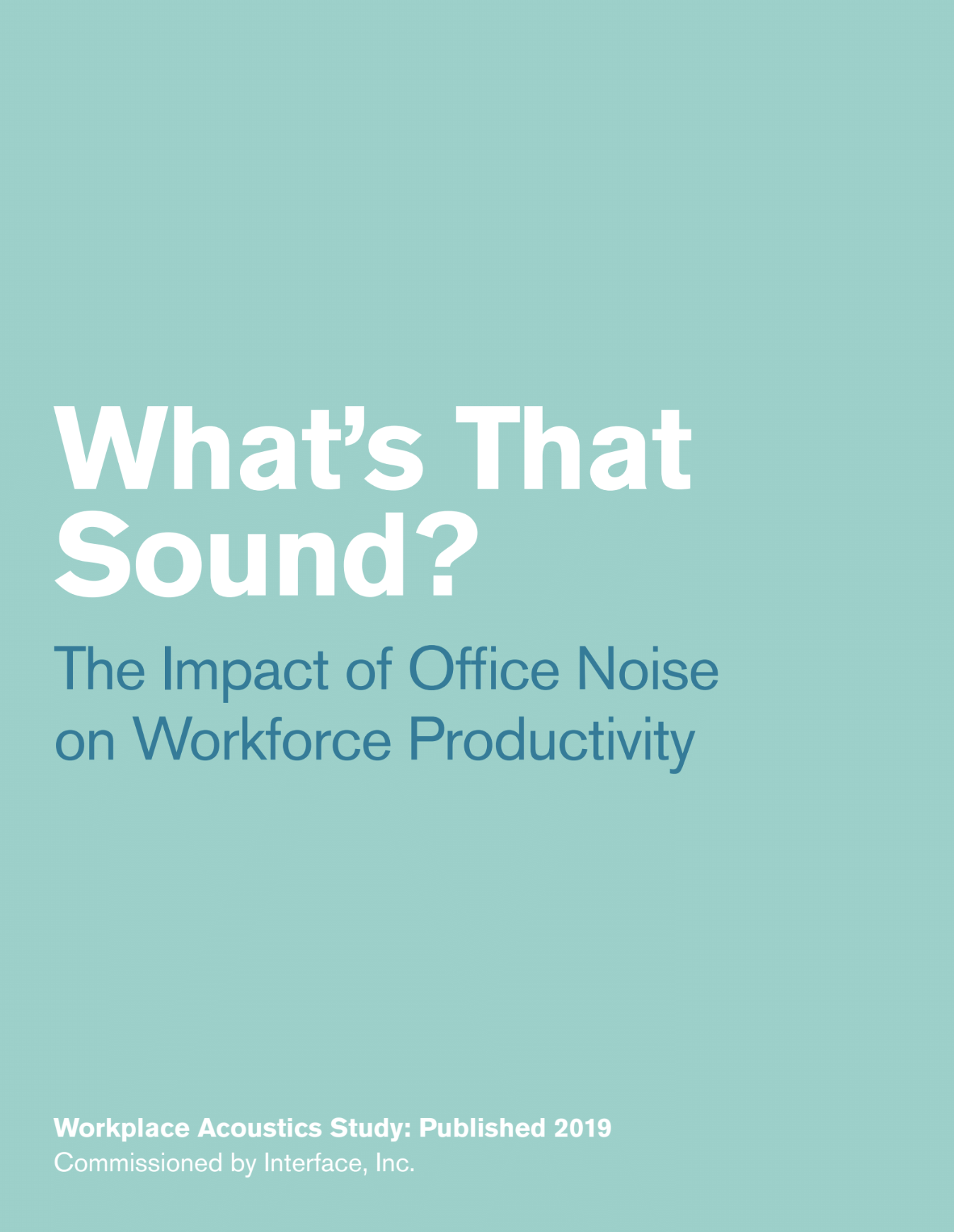 Interface study reveals impacts of noise on workforce productivity