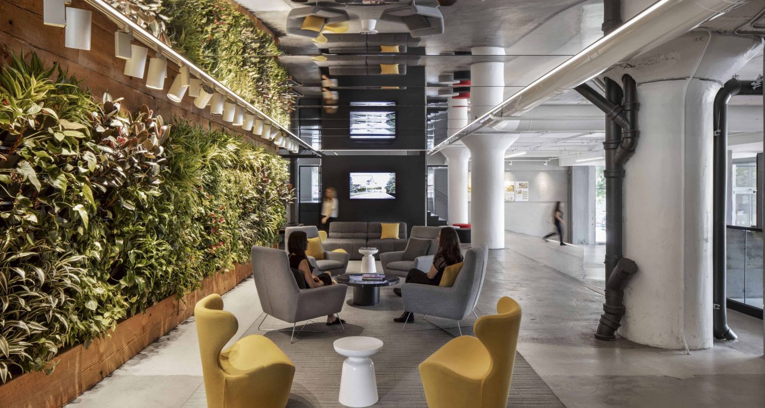 The Phenix hosts some 300 employees as a living lab incorporating wellness strategies including biophilic design, active transport, flexible workspaces and healthy nutrition.
